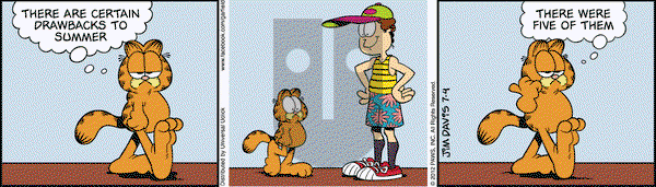 Garfield on Wednesday July 4, 2012 Comic Strip