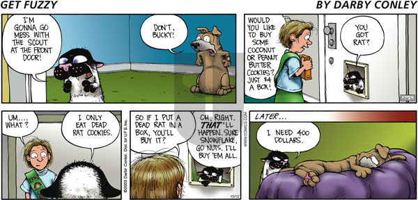 Get Fuzzy on Sunday October 12, 2003 Comic Strip