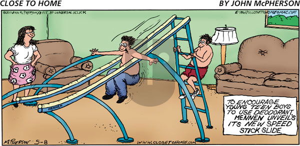 Close to Home on Sunday May 8, 2011 Comic Strip