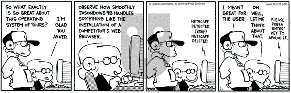 FoxTrot on Wednesday July 1, 1998 Comic Strip