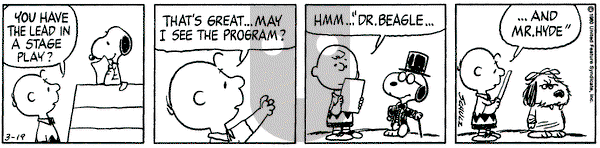 Peanuts on Wednesday March 19, 1980 Comic Strip
