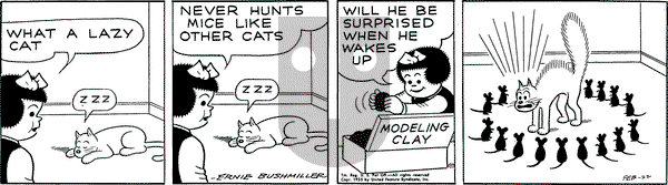 Nancy on Tuesday February 22, 1955 Comic Strip