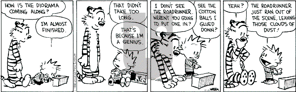 Calvin and Hobbes - Saturday November 17, 1990 Comic Strip