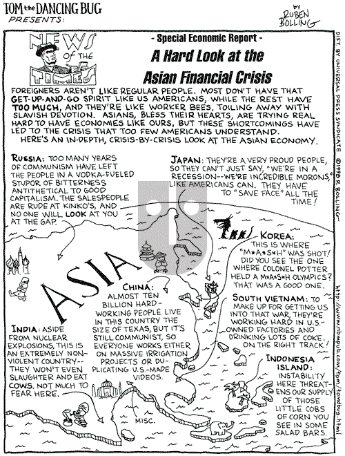 Tom the Dancing Bug on Sunday October 11, 1998 Comic Strip