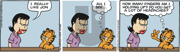 Garfield on Wednesday October 10, 2007 Comic Strip