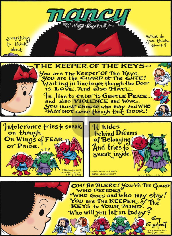 Nancy on Sunday October 6, 2013 Comic Strip