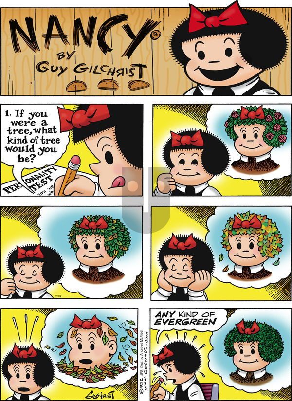 Nancy on Sunday February 19, 2017 Comic Strip