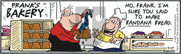 Frank and Ernest on Thursday September 29, 2011 Comic Strip