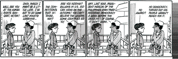 Doonesbury on Friday April 7, 1978 Comic Strip