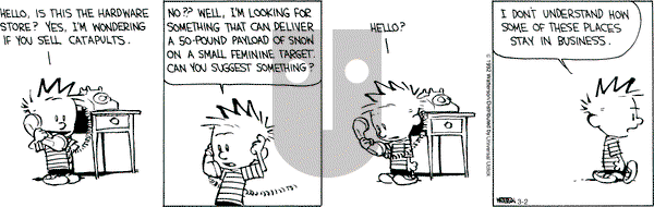 Calvin and Hobbes - Friday March 2, 2012 Comic Strip