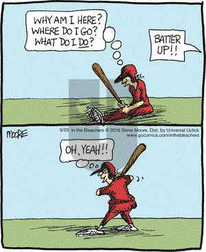 In the Bleachers on Tuesday September 20, 2016 Comic Strip