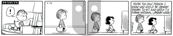 Peanuts on Monday April 22, 1963 Comic Strip