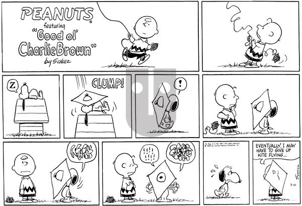 Peanuts on Sunday March 10, 1968 Comic Strip