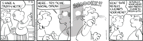 Drabble on Wednesday March 21, 2001 Comic Strip