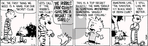 Calvin and Hobbes - Tuesday May 16, 1989 Comic Strip