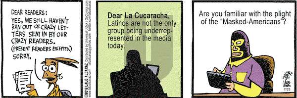 La Cucaracha on Monday July 23, 2012 Comic Strip
