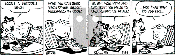 Calvin and Hobbes on Wednesday March 26, 1986 Comic Strip