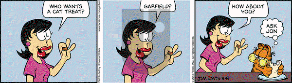 Garfield on Friday March 8, 2013 Comic Strip
