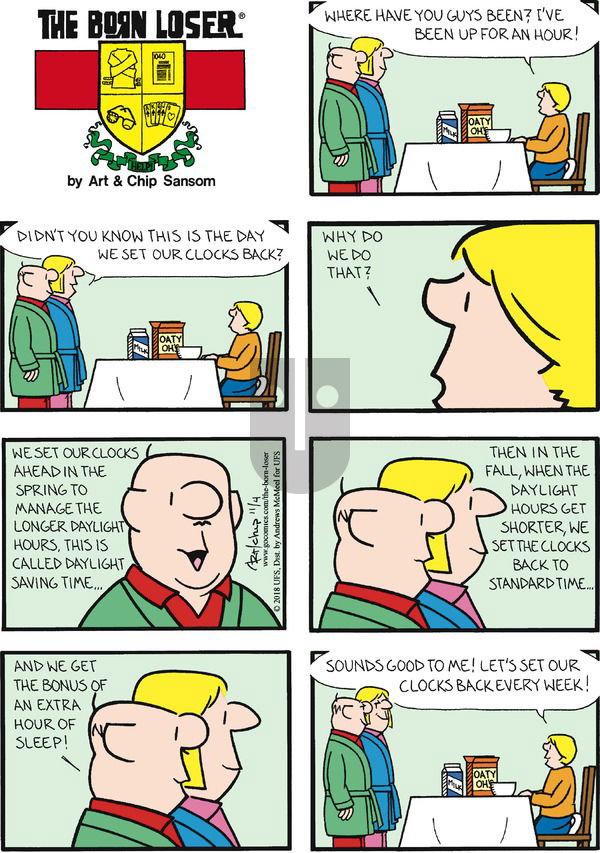 The Born Loser - Sunday November 4, 2018 Comic Strip