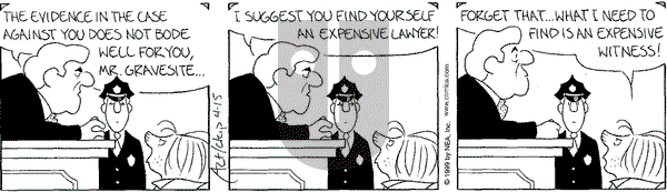 The Born Loser on Thursday April 15, 1999 Comic Strip