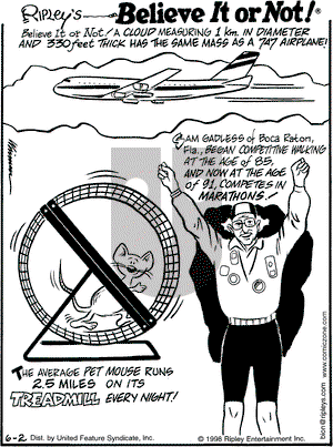 Ripley's Believe It or Not on Tuesday June 2, 1998 Comic Strip