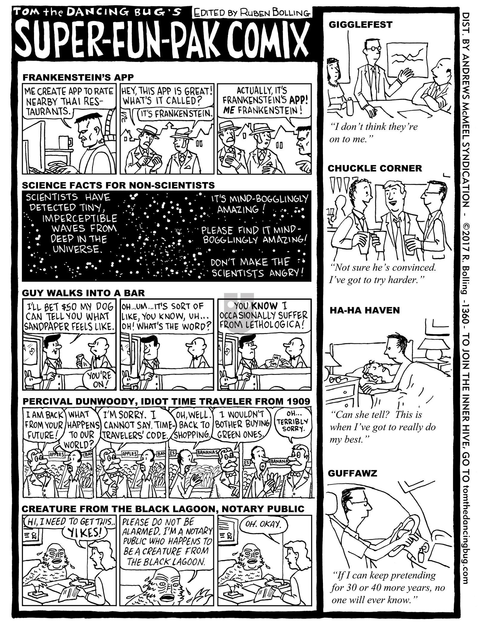 Tom the Dancing Bug - Monday October 23, 2017 Comic Strip