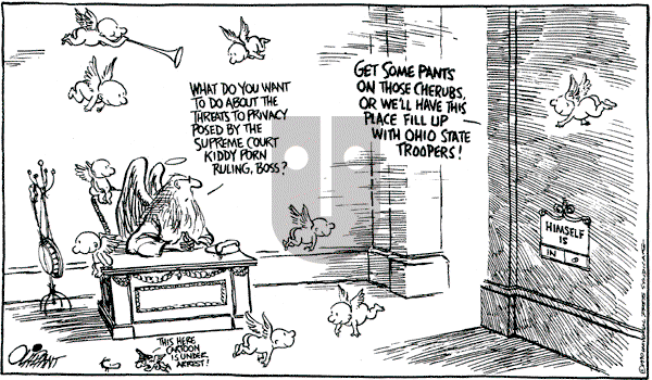 Pat Oliphant - Thursday April 19, 1990 Comic Strip