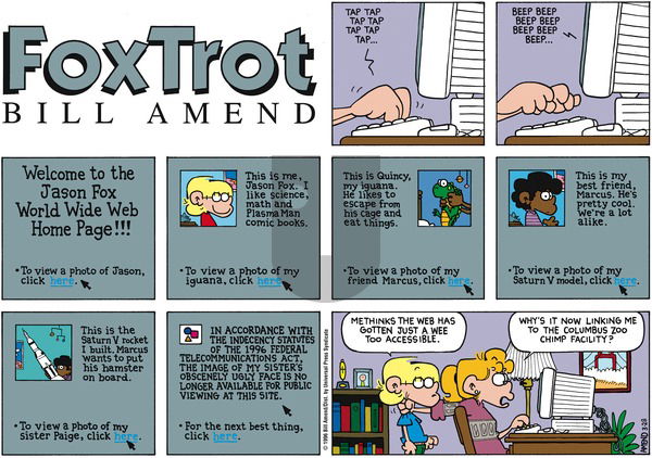 FoxTrot on Sunday March 28, 1999 Comic Strip
