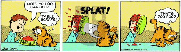 Garfield on Tuesday July 6, 1982 Comic Strip
