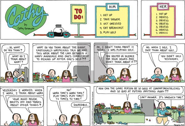 Cathy Classics on Sunday August 24, 2008 Comic Strip