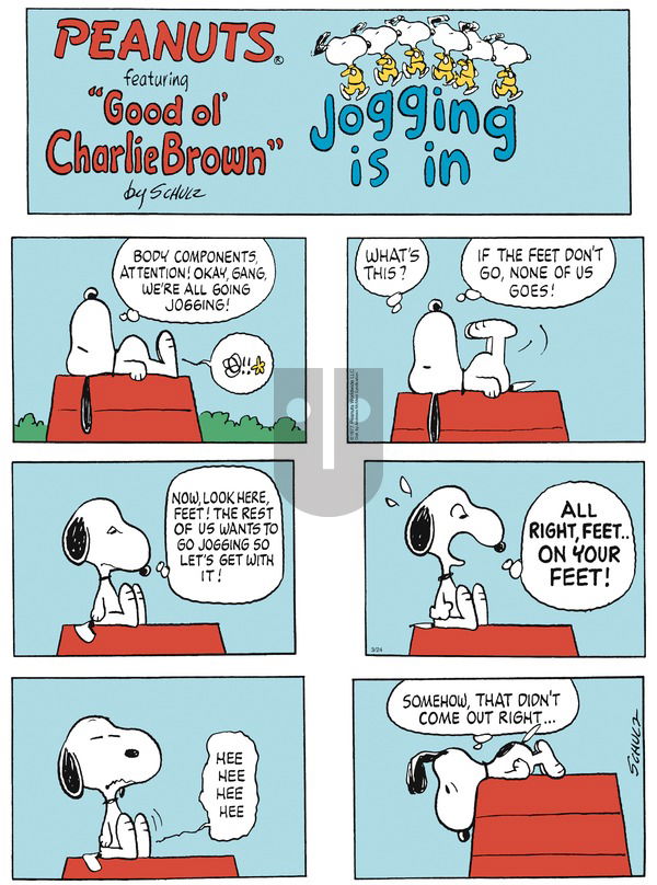 Peanuts - Sunday March 24, 2024 Comic Strip