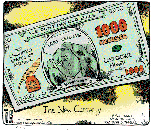Tom Toles on Wednesday October 9, 2013 Comic Strip