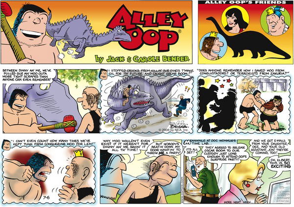 Alley Oop on Sunday July 6, 2008 Comic Strip