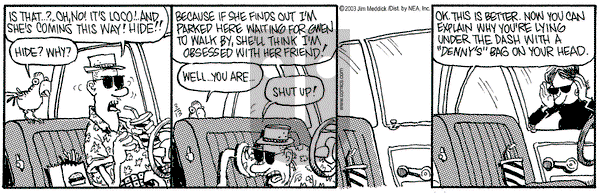 Monty on Tuesday April 1, 2003 Comic Strip