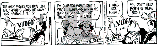 Rose is Rose on Tuesday July 5, 1988 Comic Strip