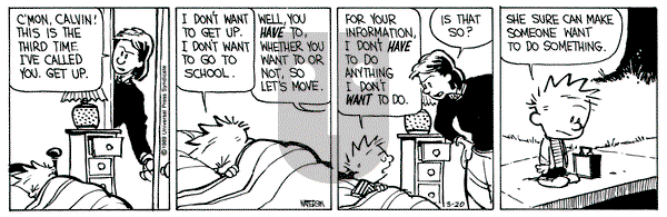 Calvin and Hobbes on Monday March 20, 1989 Comic Strip