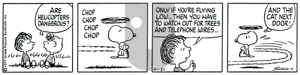 Peanuts on Thursday April 21, 1977 Comic Strip