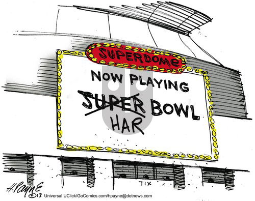Henry Payne - Sunday February 3, 2013 Comic Strip