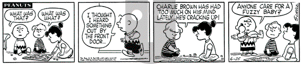 Peanuts on Thursday June 25, 1959 Comic Strip