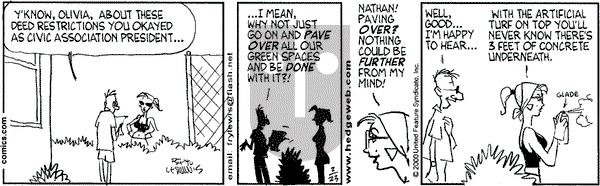 Over the Hedge on Wednesday February 23, 2000 Comic Strip