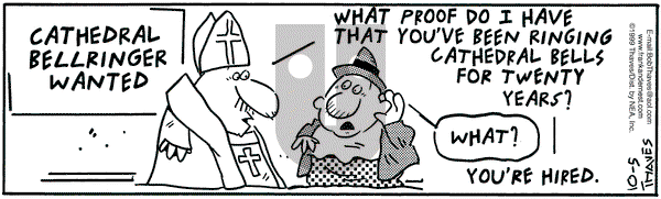 Frank and Ernest on Tuesday October 5, 1999 Comic Strip