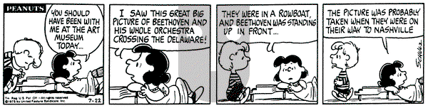 Peanuts on Tuesday July 22, 1975 Comic Strip