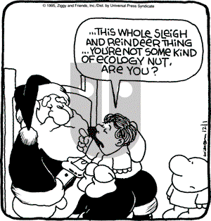 Ziggy on Friday December 1, 1995 Comic Strip
