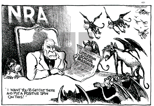 Pat Oliphant on Wednesday April 21, 1999 Comic Strip