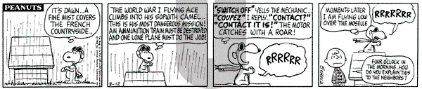 Peanuts - Friday August 12, 1966 Comic Strip