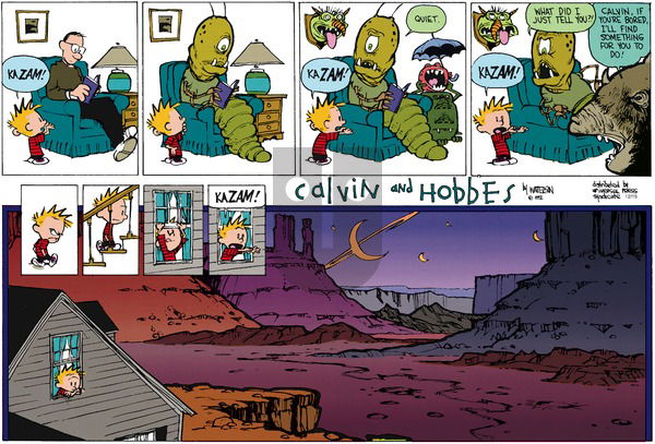 Calvin and Hobbes on Sunday February 28, 1993 Comic Strip