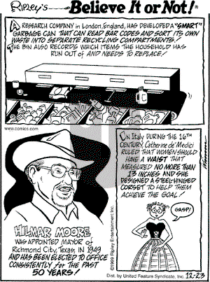 Ripley's Believe It or Not on Thursday December 23, 1999 Comic Strip
