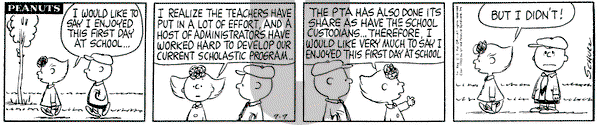 Peanuts - Monday September 9, 1963 Comic Strip