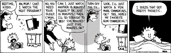 Calvin and Hobbes - Wednesday February 14, 1990 Comic Strip