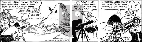 Alley Oop on Tuesday April 6, 1976 Comic Strip
